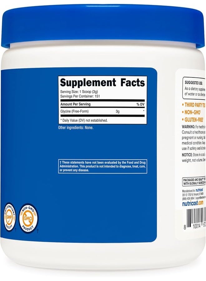 Nutricost, Glycine, Unflavored, 16 oz (454 g) - Image 5